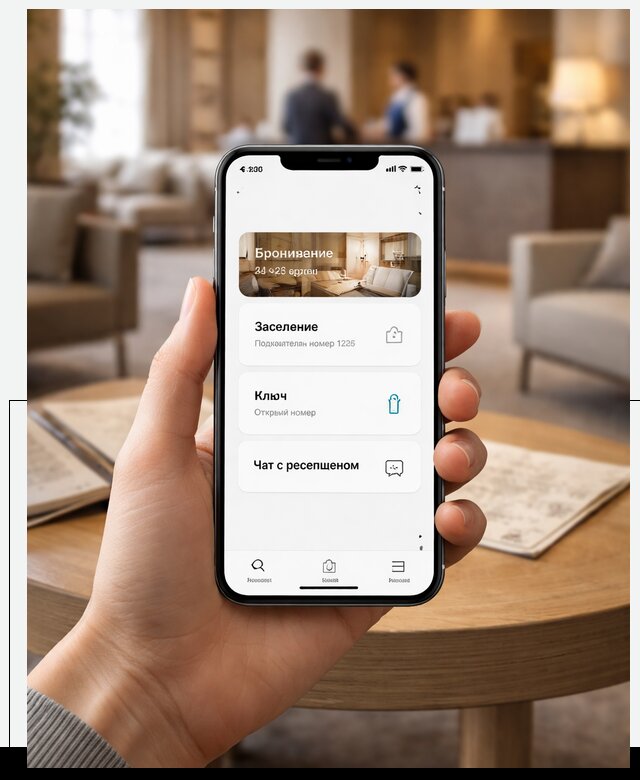 Мобильное приложение для гостей отеля в Искитиме, управление сервисом